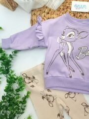 Bambi Fırfır Kol Lila 2'li Takım