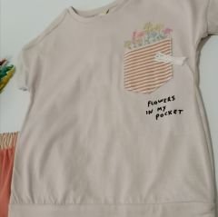Çiçek Cep Pantolonlu Tarçın Kız Takım