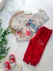 Tom And Jerry Kırmızı Pijamalı  2'li Takım