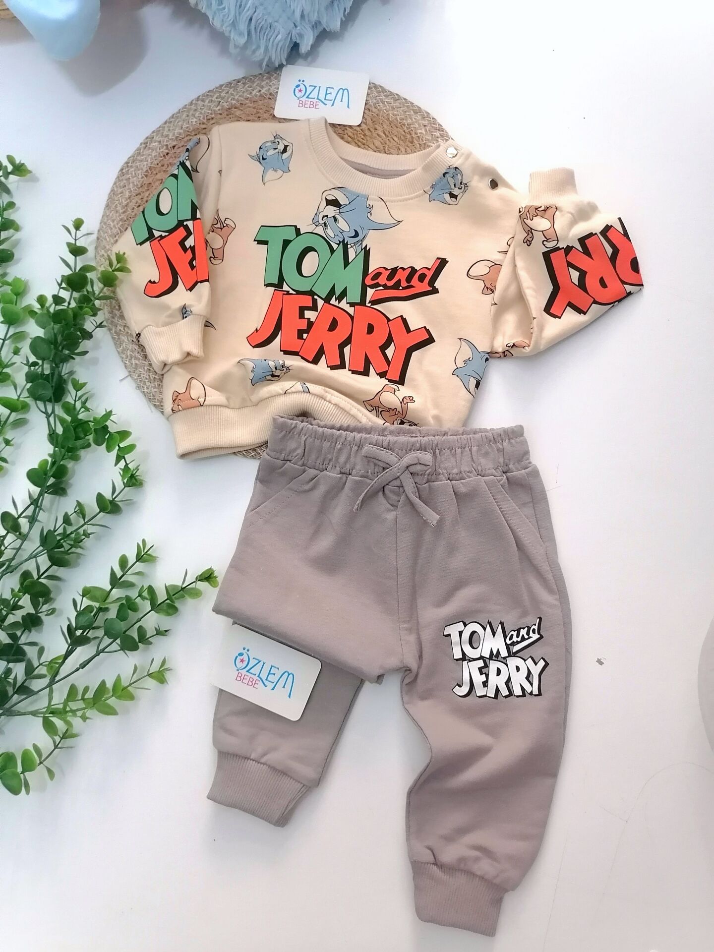 Tom And Jerry Kahve Pijamalı  2'li takım