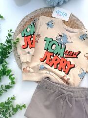 Tom And Jerry Kahve Pijamalı  2'li takım
