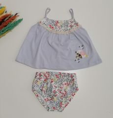 Kuş Figürlü Eflatun Bebek Takım