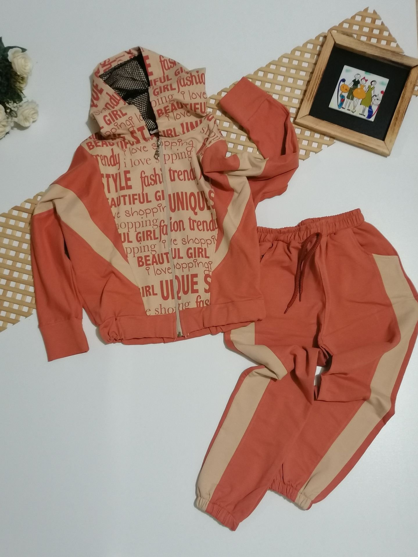 Yarasa Kollu Tarçın Kız Çocuk Takım