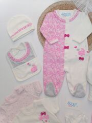 Gül Desenli 8'li Hastane Çıkışı