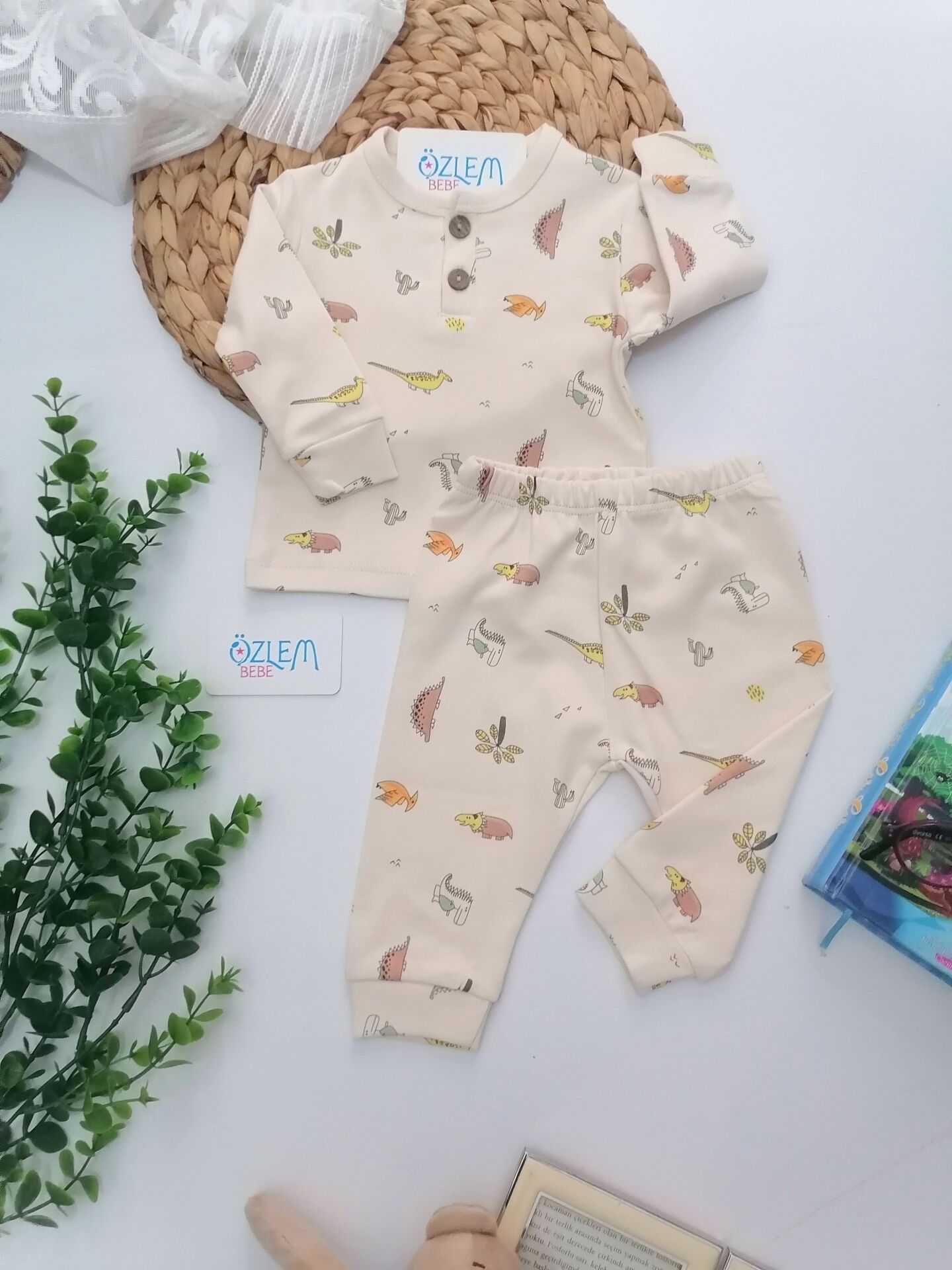 Dinasor Kardeşler Önden Düğmeli 2'li Takım