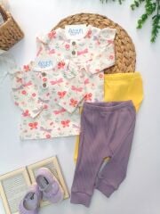 Kelebek Desenli Ribana 2'li Takım