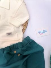 Clup Yaka Fitilli Sweat 2'li Takım