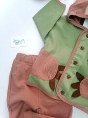 Bear Kapüşon Hırkalı 3'lü Takım