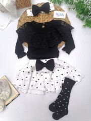 Dantel Yaka&Kalp Desen Etekli 2'li Takım