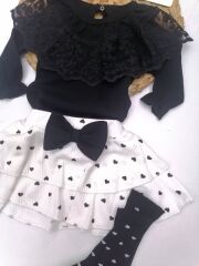 Dantel Yaka&Kalp Desen Etekli 2'li Takım