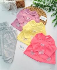 Bebe Yaka Kelebekli 2'li Bebek Tk.