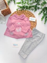 Bebe Yaka Kelebekli 2'li Bebek Tk.