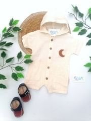 Kapüşonlu Krem Tulum