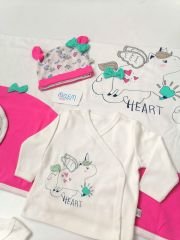 Unicorn Desenli (Yelekli) 10'lu Hastane Çıkışı